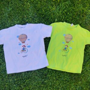camiseta de adulto blanca y verde