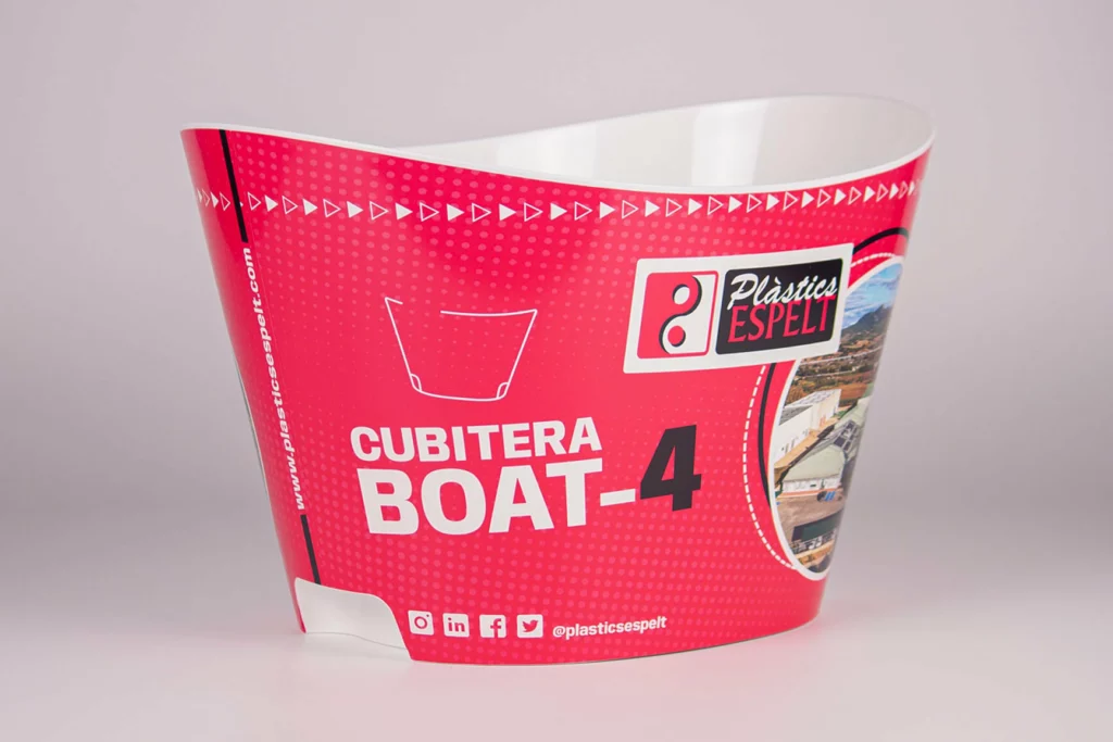 Cubitera IML decorada con personalización integrada en el material